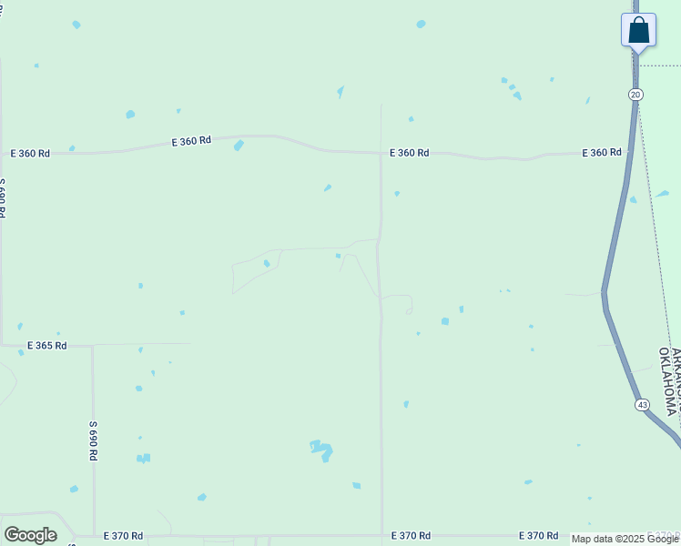 map of restaurants, bars, coffee shops, grocery stores, and more near 36301 South 700 Road in Jay
