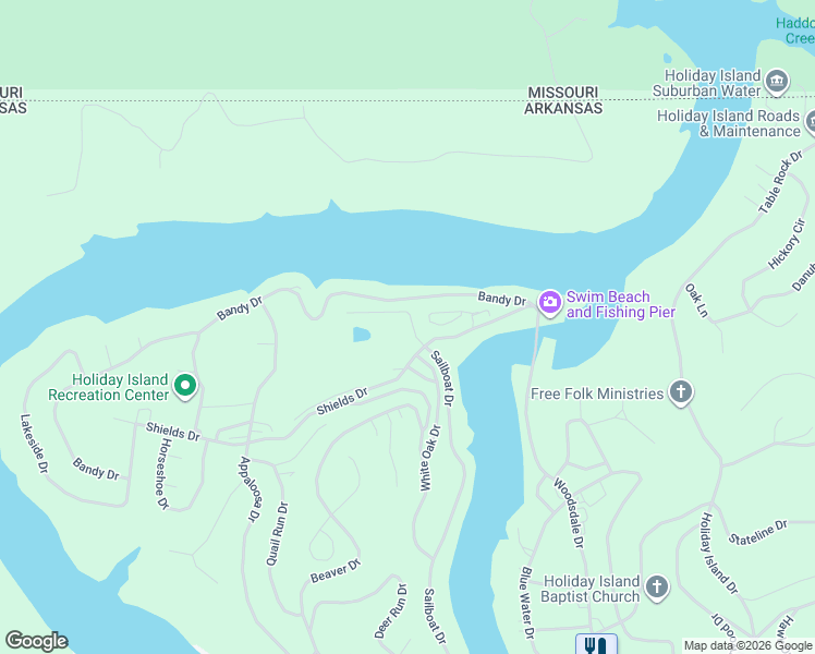 map of restaurants, bars, coffee shops, grocery stores, and more near 3 Fairway Drive in Eureka Springs
