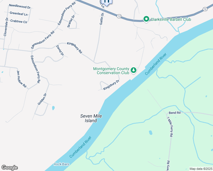 map of restaurants, bars, coffee shops, grocery stores, and more near 920 Kingsbury Drive in Clarksville