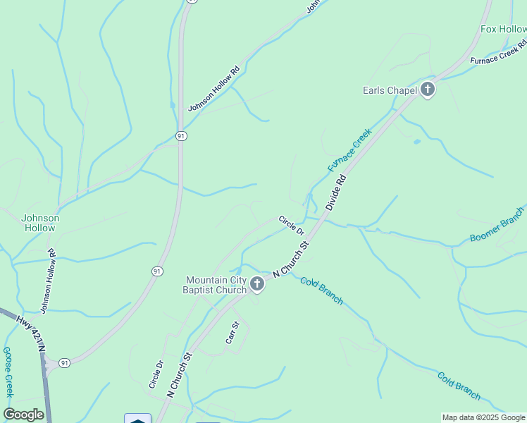 map of restaurants, bars, coffee shops, grocery stores, and more near 128 Circle View Drive in Mountain City