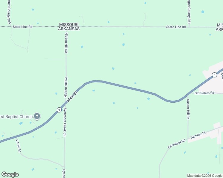map of restaurants, bars, coffee shops, grocery stores, and more near 17330 Arkansas 9 in Mammoth Spring