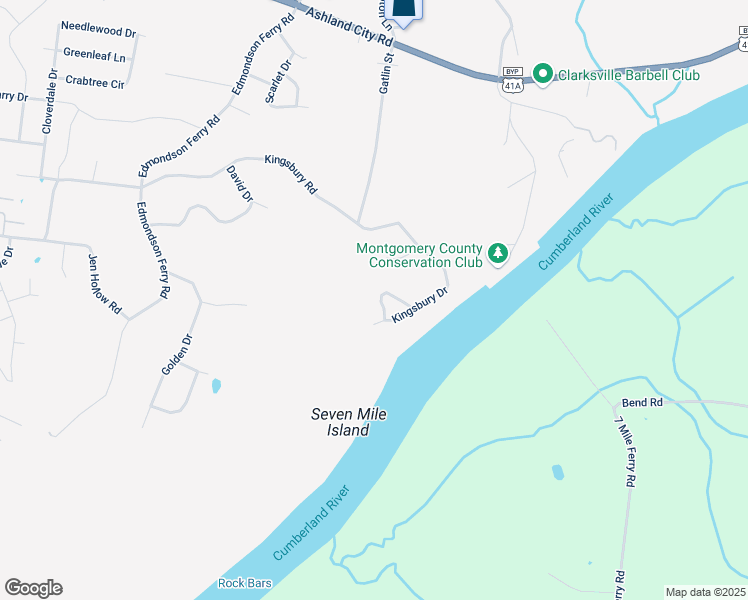 map of restaurants, bars, coffee shops, grocery stores, and more near 930 Kingsbury Drive in Clarksville