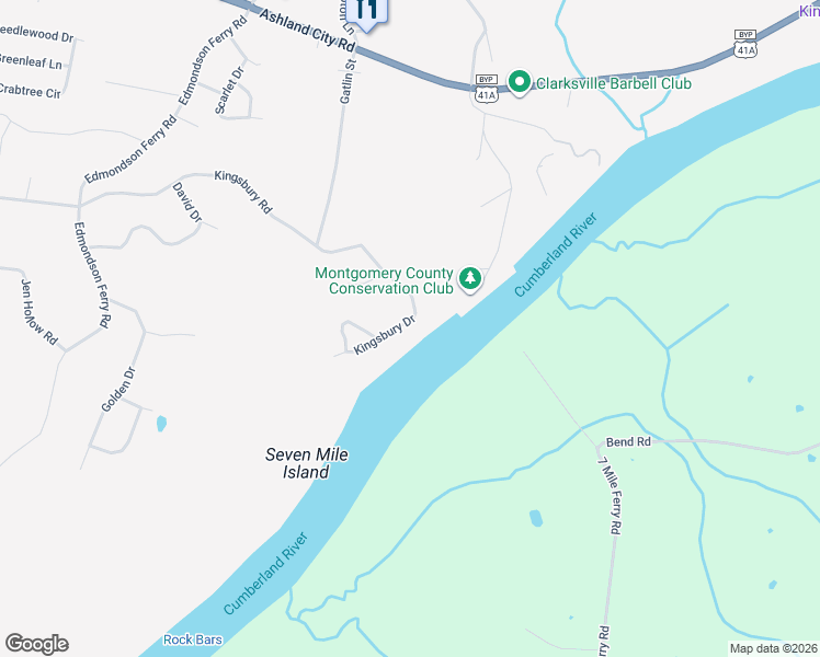 map of restaurants, bars, coffee shops, grocery stores, and more near 923 Kingsbury Drive in Clarksville
