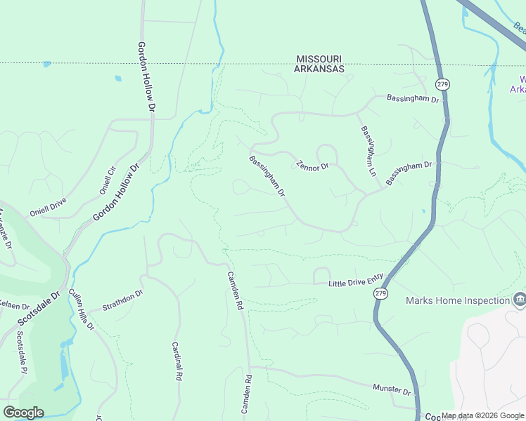map of restaurants, bars, coffee shops, grocery stores, and more near 11 Buckden Lane in Bella Vista
