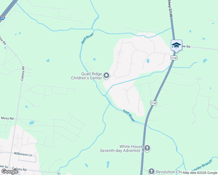 map of restaurants, bars, coffee shops, grocery stores, and more near 3471 Honey Run Road in White House