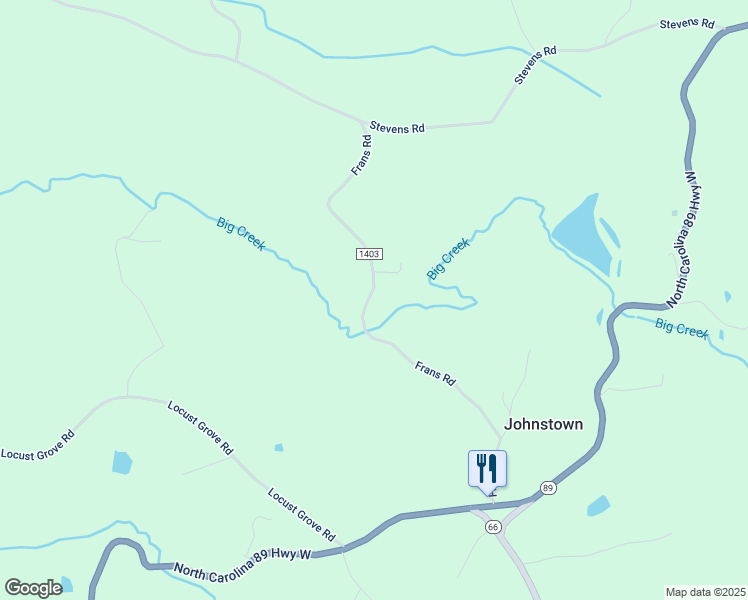map of restaurants, bars, coffee shops, grocery stores, and more near 1340 Frans Road in Westfield