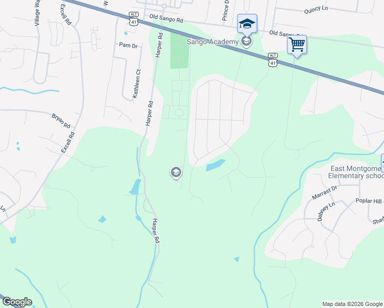 map of restaurants, bars, coffee shops, grocery stores, and more near 856 Jersey Drive in Clarksville