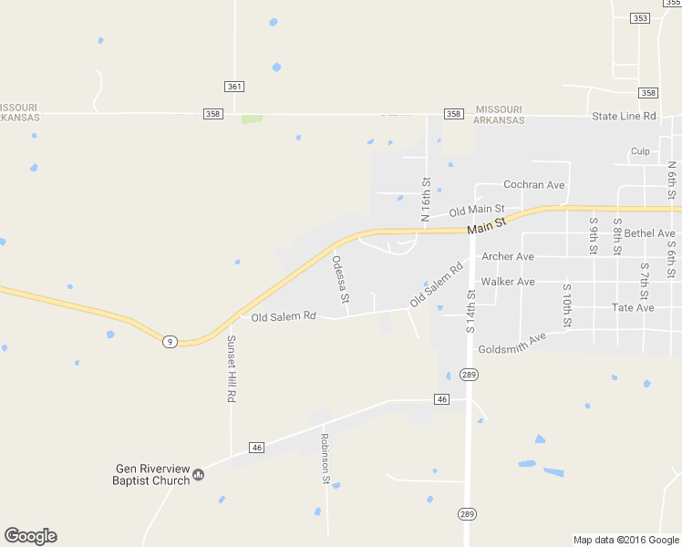 map of restaurants, bars, coffee shops, grocery stores, and more near 296 Odessa Street in Mammoth Spring