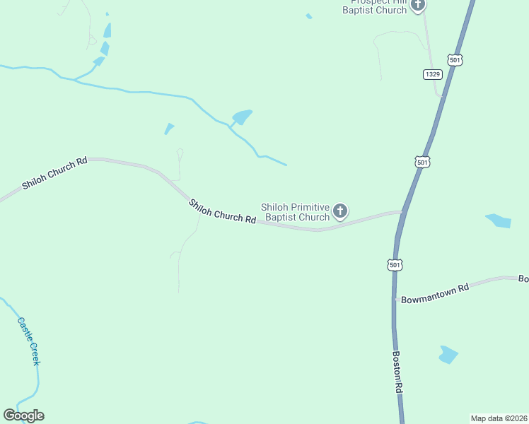 map of restaurants, bars, coffee shops, grocery stores, and more near 412 Shiloh Church Road in Roxboro