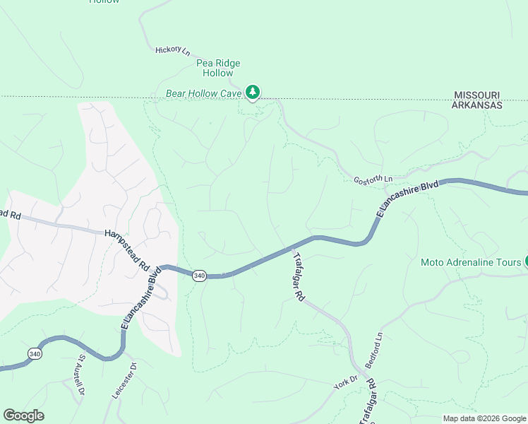 map of restaurants, bars, coffee shops, grocery stores, and more near 18 Egton Drive in Bella Vista