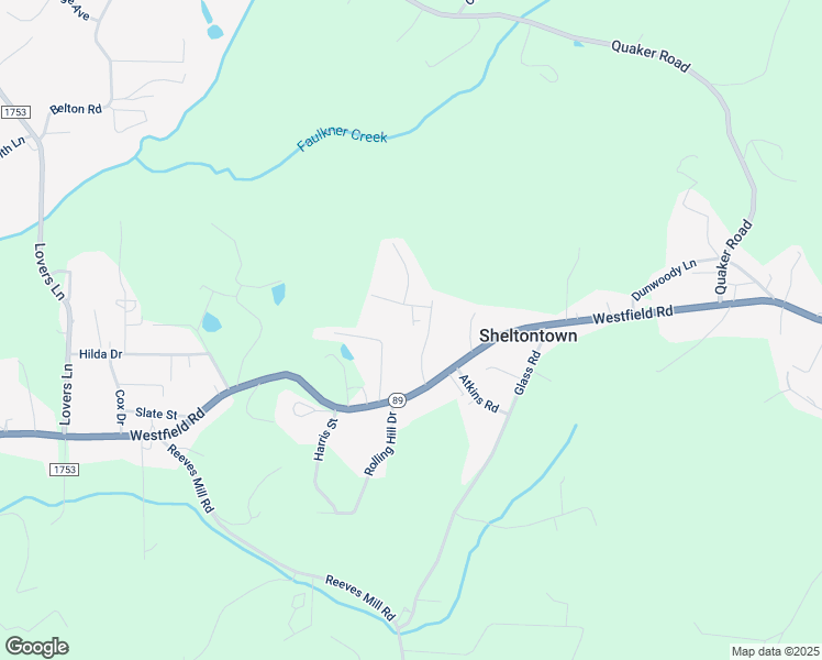 map of restaurants, bars, coffee shops, grocery stores, and more near 121 McGee Street in Mount Airy