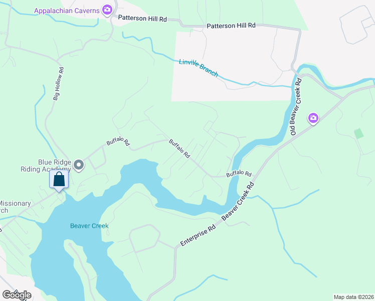 map of restaurants, bars, coffee shops, grocery stores, and more near 327-329 Buffalo Road in Bluff City
