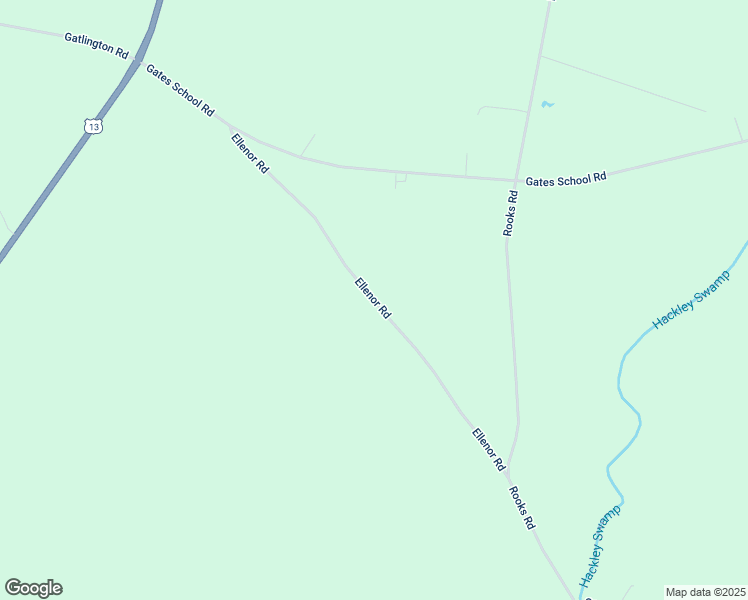 map of restaurants, bars, coffee shops, grocery stores, and more near Ellenor Road in Gates County