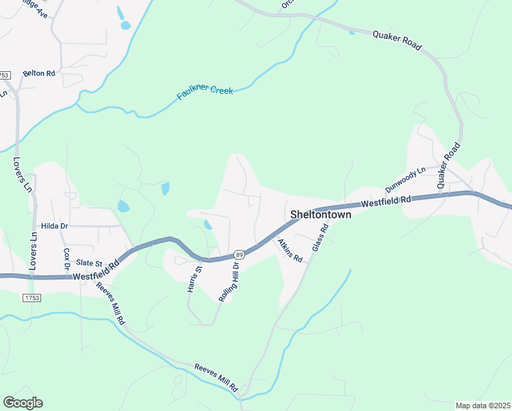 map of restaurants, bars, coffee shops, grocery stores, and more near 121 McGee Street in Mount Airy