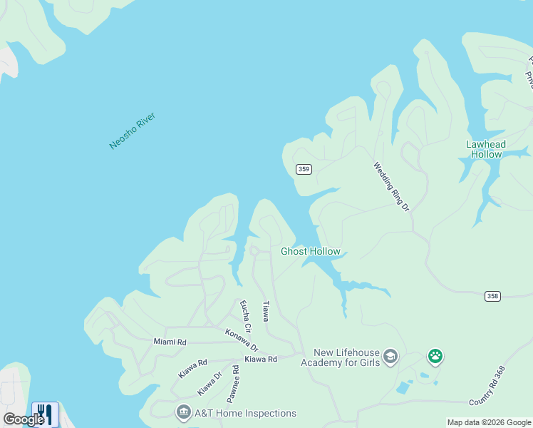 map of restaurants, bars, coffee shops, grocery stores, and more near 792 Ackerman Road in Eucha