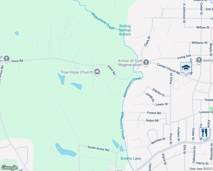map of restaurants, bars, coffee shops, grocery stores, and more near 1537 Black Bottom Road in Eden