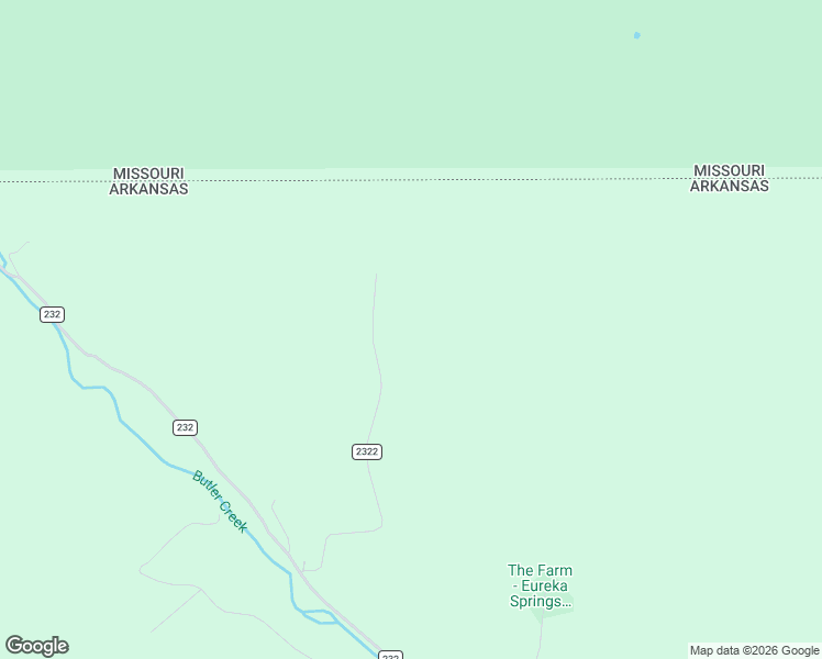map of restaurants, bars, coffee shops, grocery stores, and more near County Road 2322 in Eureka Springs