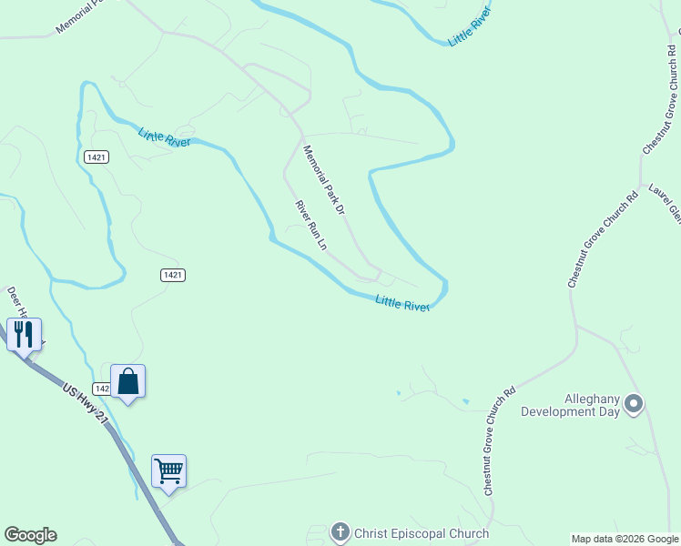 map of restaurants, bars, coffee shops, grocery stores, and more near 20M Alleghany Manor Road in Sparta