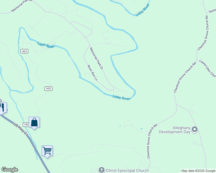 map of restaurants, bars, coffee shops, grocery stores, and more near 20M Alleghany Manor Road in Sparta
