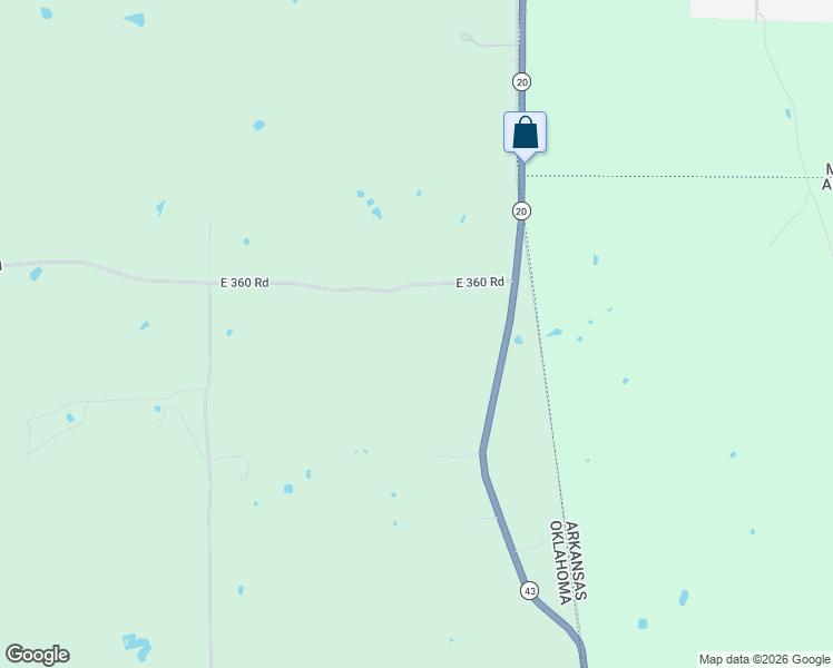 map of restaurants, bars, coffee shops, grocery stores, and more near East 360 Road in Jay