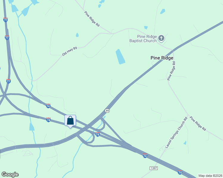 map of restaurants, bars, coffee shops, grocery stores, and more near 174 Glenn Creed Lane in Mount Airy