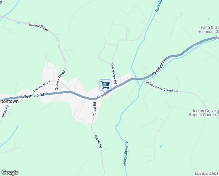 map of restaurants, bars, coffee shops, grocery stores, and more near 3201 Westfield Road in Mount Airy