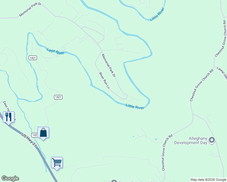 map of restaurants, bars, coffee shops, grocery stores, and more near 20M Alleghany Manor Road in Sparta