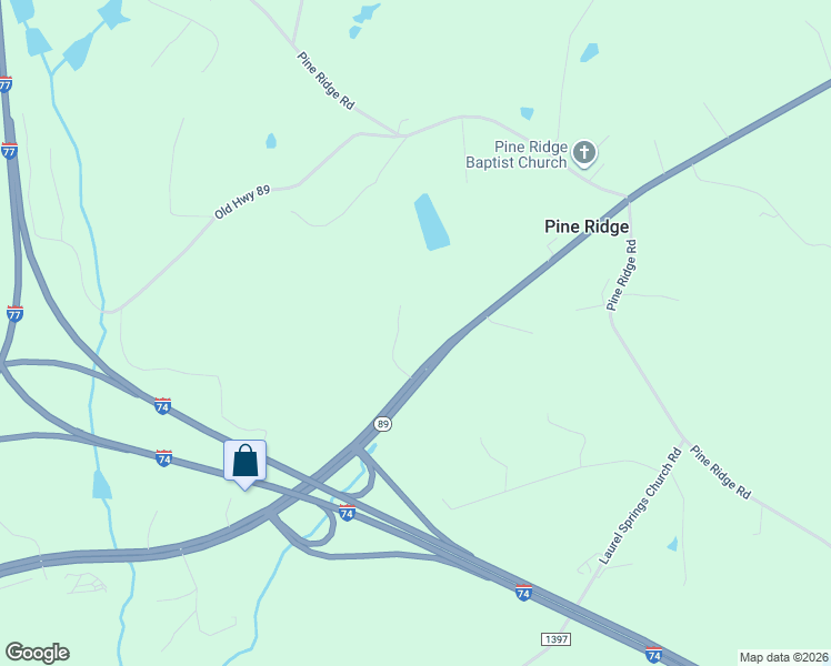 map of restaurants, bars, coffee shops, grocery stores, and more near 174 Glenn Creed Lane in Mount Airy