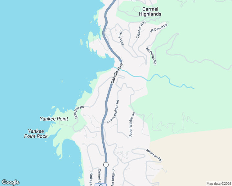 map of restaurants, bars, coffee shops, grocery stores, and more near 228 Lower Walden Road in Carmel-by-the-Sea