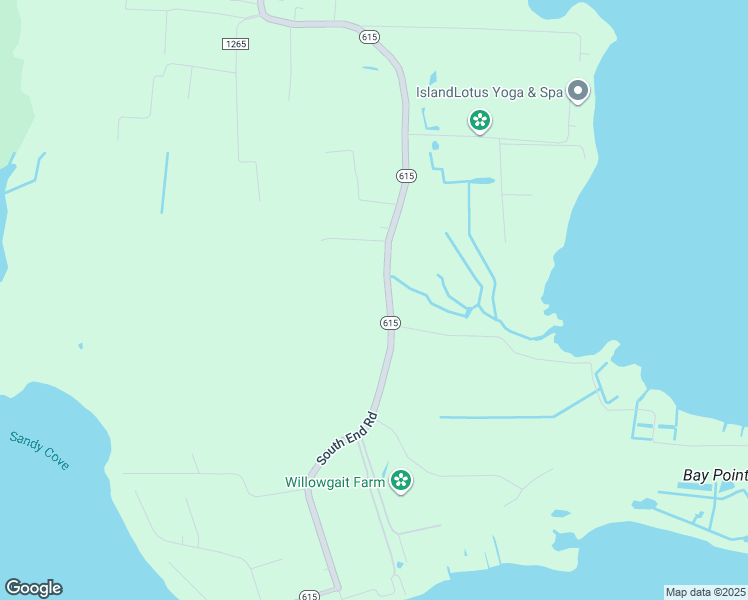map of restaurants, bars, coffee shops, grocery stores, and more near 388 South End Road in Knotts Island