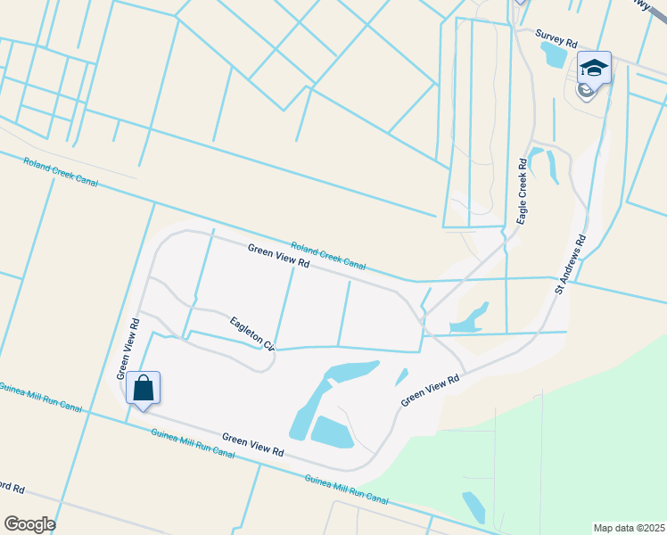 map of restaurants, bars, coffee shops, grocery stores, and more near 138 Green View Road in Moyock