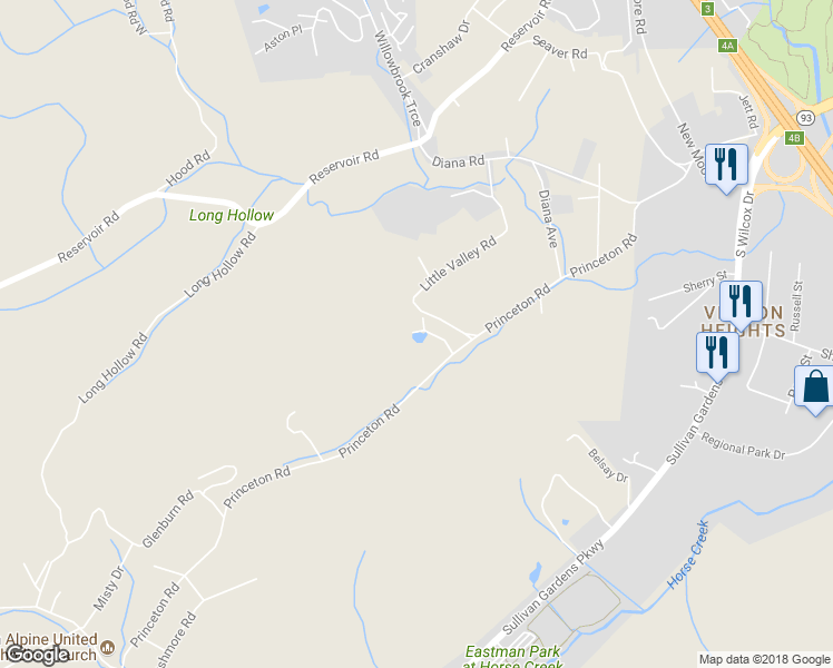 map of restaurants, bars, coffee shops, grocery stores, and more near 2804 Marble Street in Kingsport