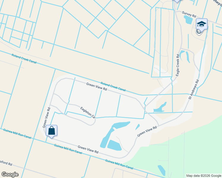 map of restaurants, bars, coffee shops, grocery stores, and more near 141 Green View Road in Moyock