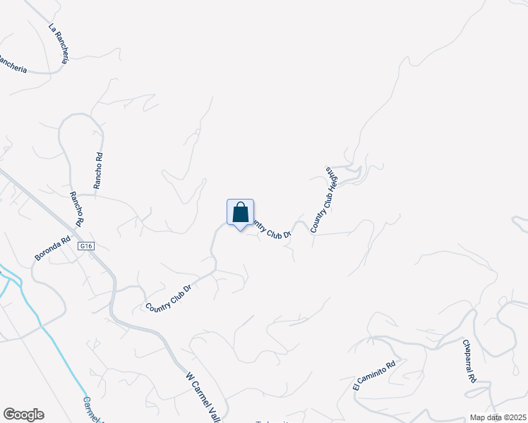 map of restaurants, bars, coffee shops, grocery stores, and more near 499 Country Club Drive in Carmel Valley
