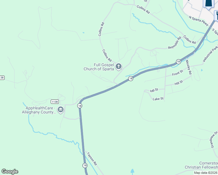 map of restaurants, bars, coffee shops, grocery stores, and more near 39 Oakview Park in Sparta