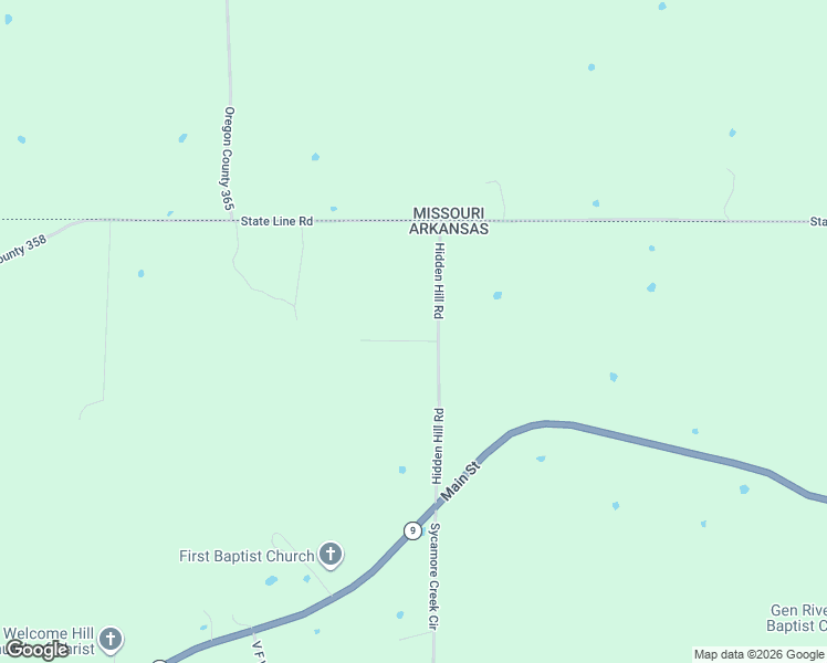 map of restaurants, bars, coffee shops, grocery stores, and more near 5137 Missouri Line Road in Mammoth Spring