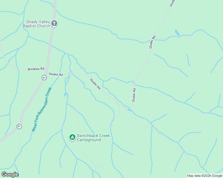 map of restaurants, bars, coffee shops, grocery stores, and more near 1678 Sluder Rd in Shady Valley