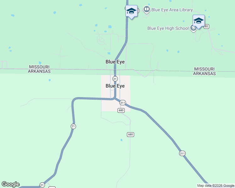 map of restaurants, bars, coffee shops, grocery stores, and more near in Blue Eye