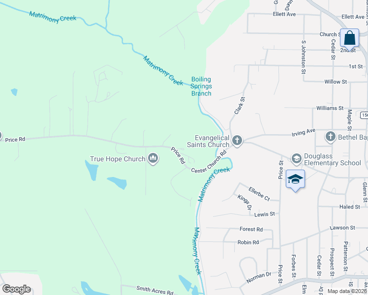 map of restaurants, bars, coffee shops, grocery stores, and more near 1473 Price Road in Eden