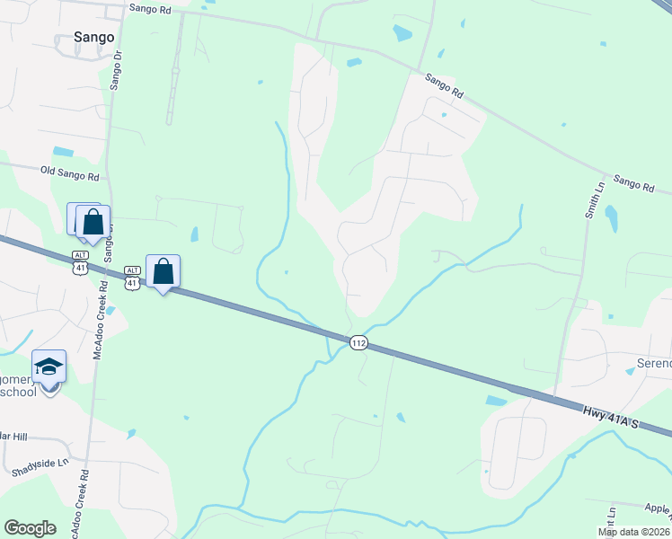 map of restaurants, bars, coffee shops, grocery stores, and more near 181 Towes Lane in Clarksville