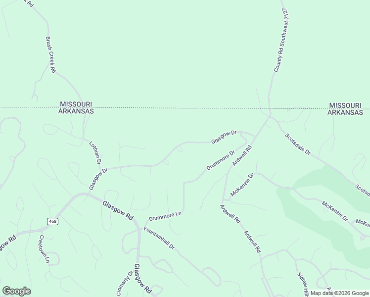 map of restaurants, bars, coffee shops, grocery stores, and more near 2 McCoy Circle in Bella Vista