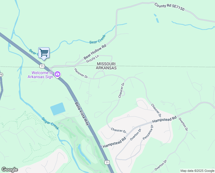 map of restaurants, bars, coffee shops, grocery stores, and more near 14 Redruth Lane in Bella Vista