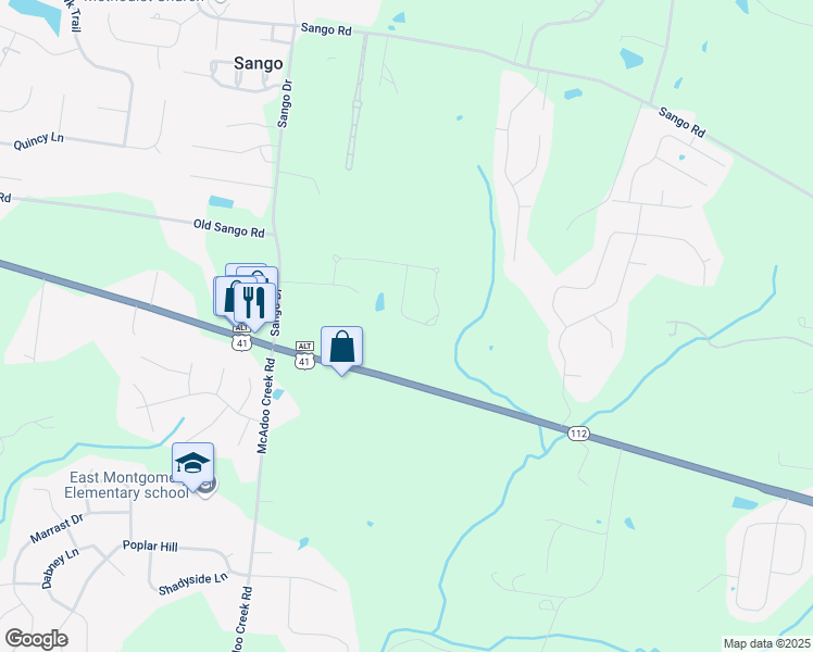 map of restaurants, bars, coffee shops, grocery stores, and more near 265 Cullom Way in Clarksville