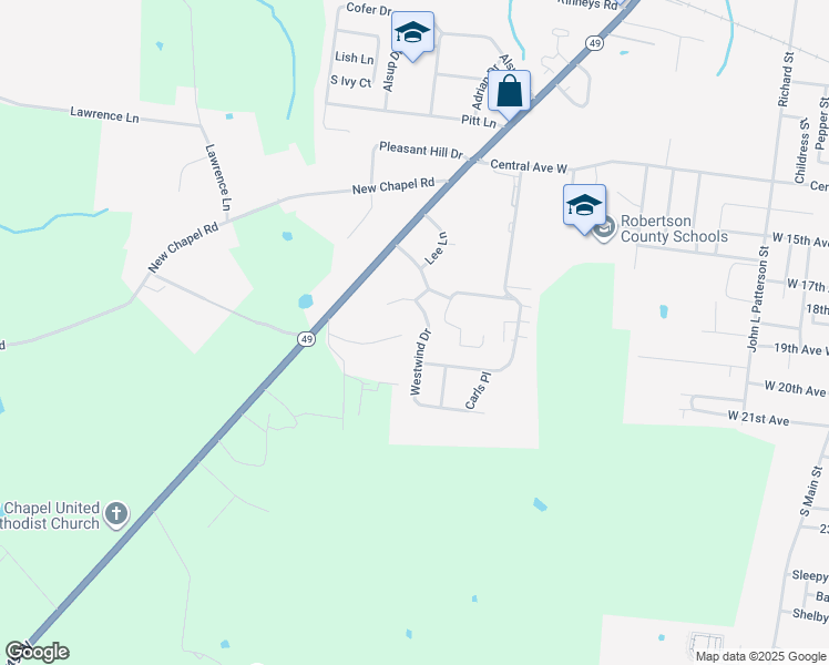 map of restaurants, bars, coffee shops, grocery stores, and more near 107 Westwind Drive in Springfield