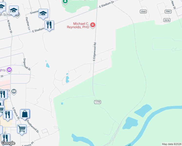 map of restaurants, bars, coffee shops, grocery stores, and more near 432 Palmer Court in Eden