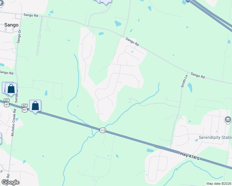 map of restaurants, bars, coffee shops, grocery stores, and more near 154 Towes Lane in Clarksville