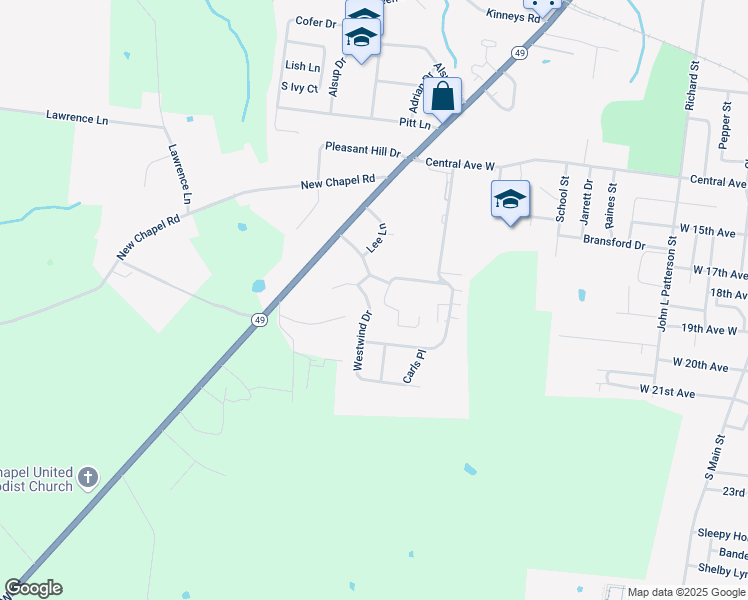 map of restaurants, bars, coffee shops, grocery stores, and more near 204 Westwind Drive in Springfield