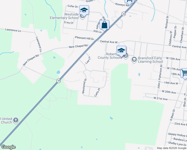 map of restaurants, bars, coffee shops, grocery stores, and more near 205 Westgate Drive in Springfield