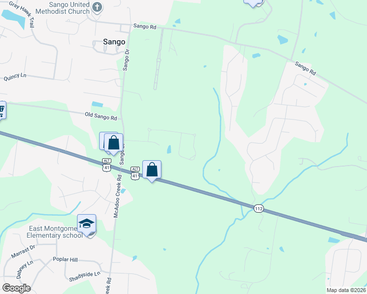 map of restaurants, bars, coffee shops, grocery stores, and more near 268 Cullom Way in Clarksville