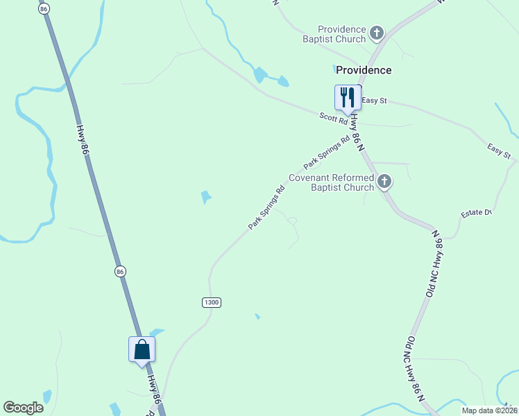 map of restaurants, bars, coffee shops, grocery stores, and more near 431 Park Springs Road in Providence